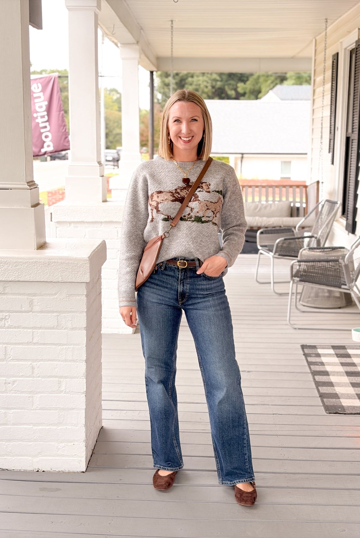 Rose & Lee Co Jackie Sweater, Heather Grey Sweaters