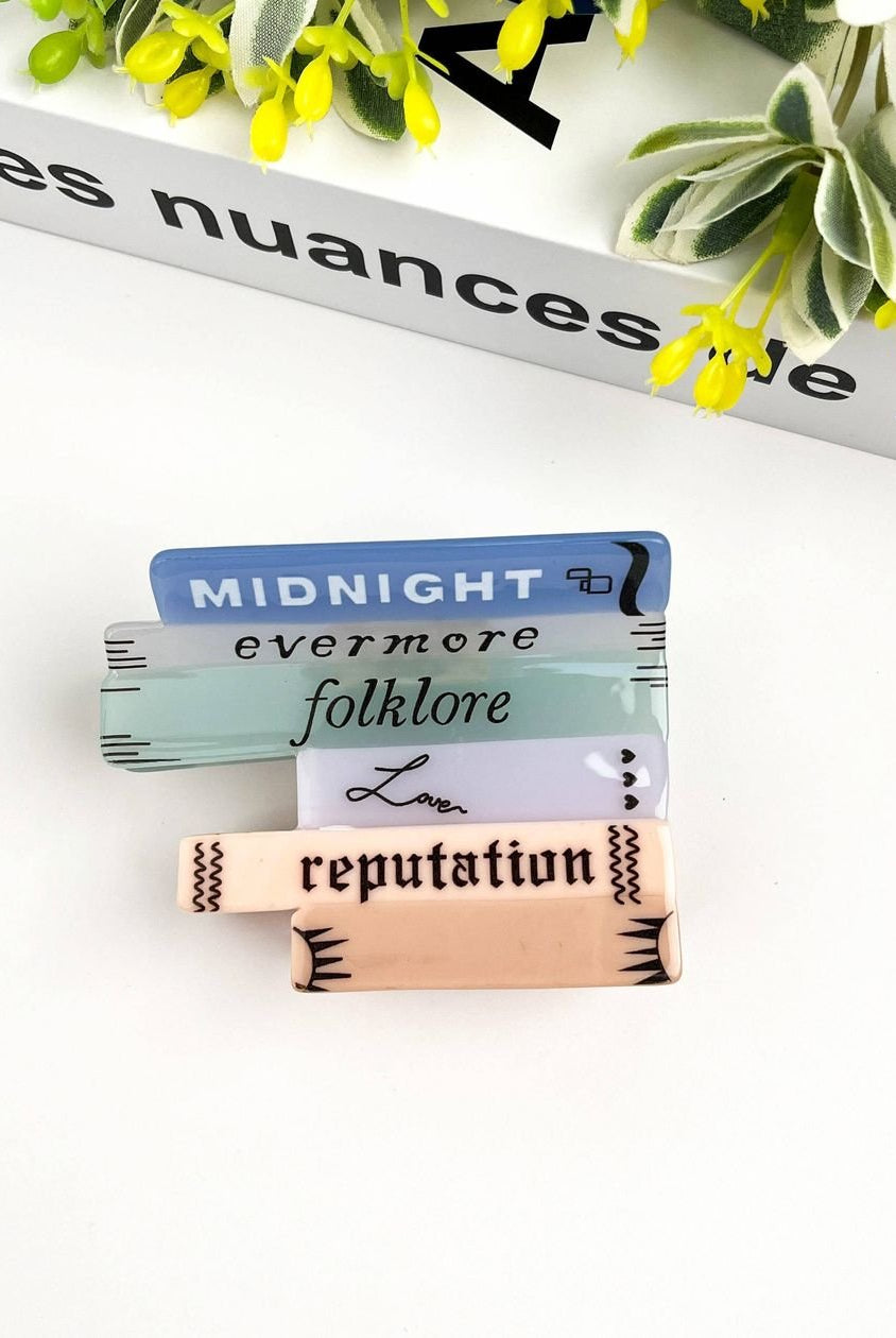Rose & Lee Co Taylor Swift Reputation Stacked Books Claw Clip Accessories