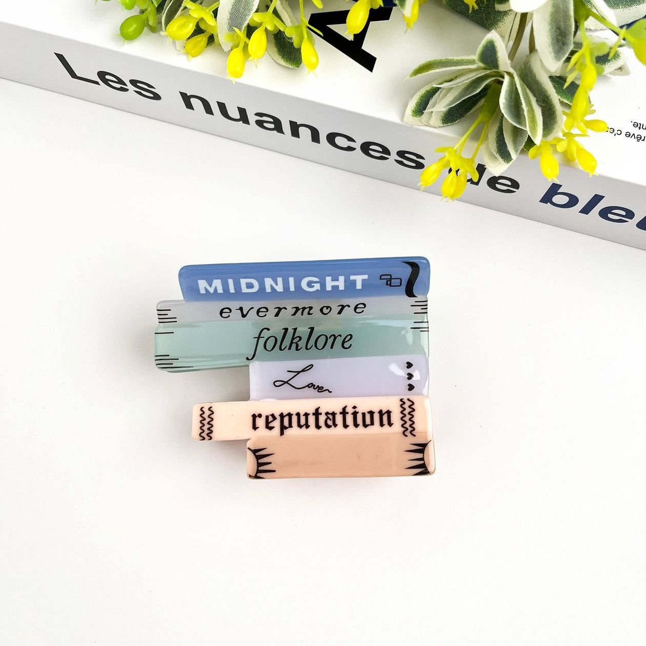Rose & Lee Co Taylor Swift Reputation Stacked Books Claw Clip Accessories