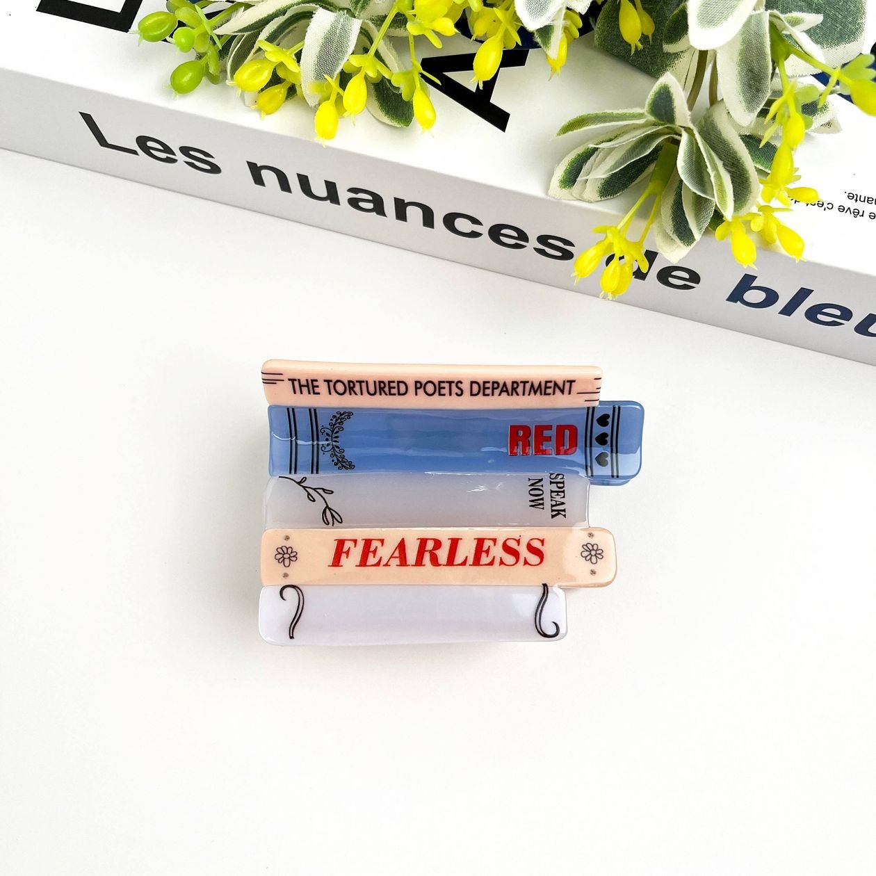 Rose & Lee Co Taylor Swift Fearless Stacked Books Claw Clip Accessories