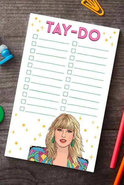 Rose & Lee Co Taylor Swift Notepad, Tay - Do List Stationary