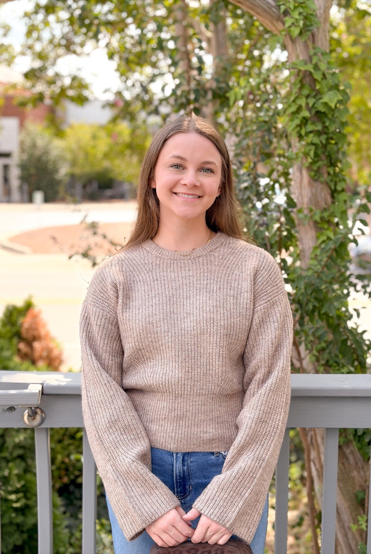 Rose & Lee Co The Chunky Knit Sweater, Dusk by Good American Sweaters