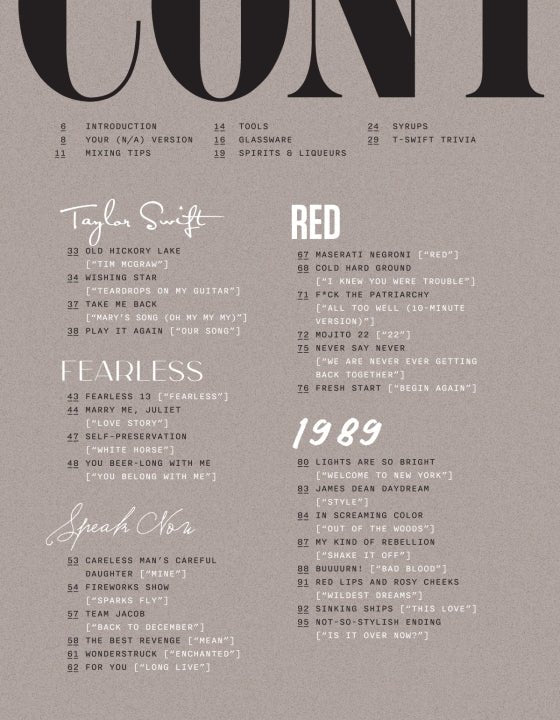 Rose & Lee Co The Eras Pour Cocktail Book Home & Gifts