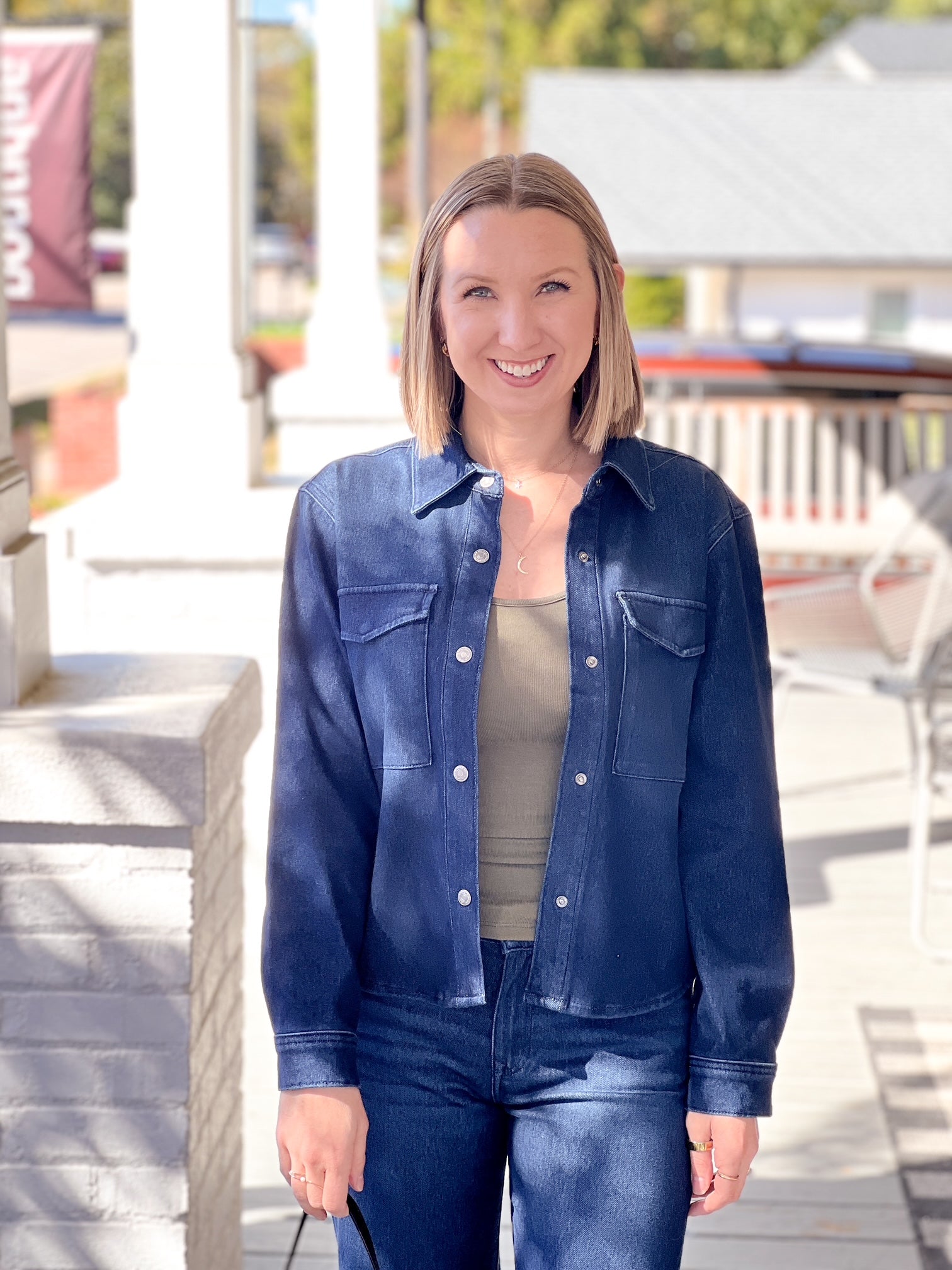 Dark Blue Lightweight Denim Jacket