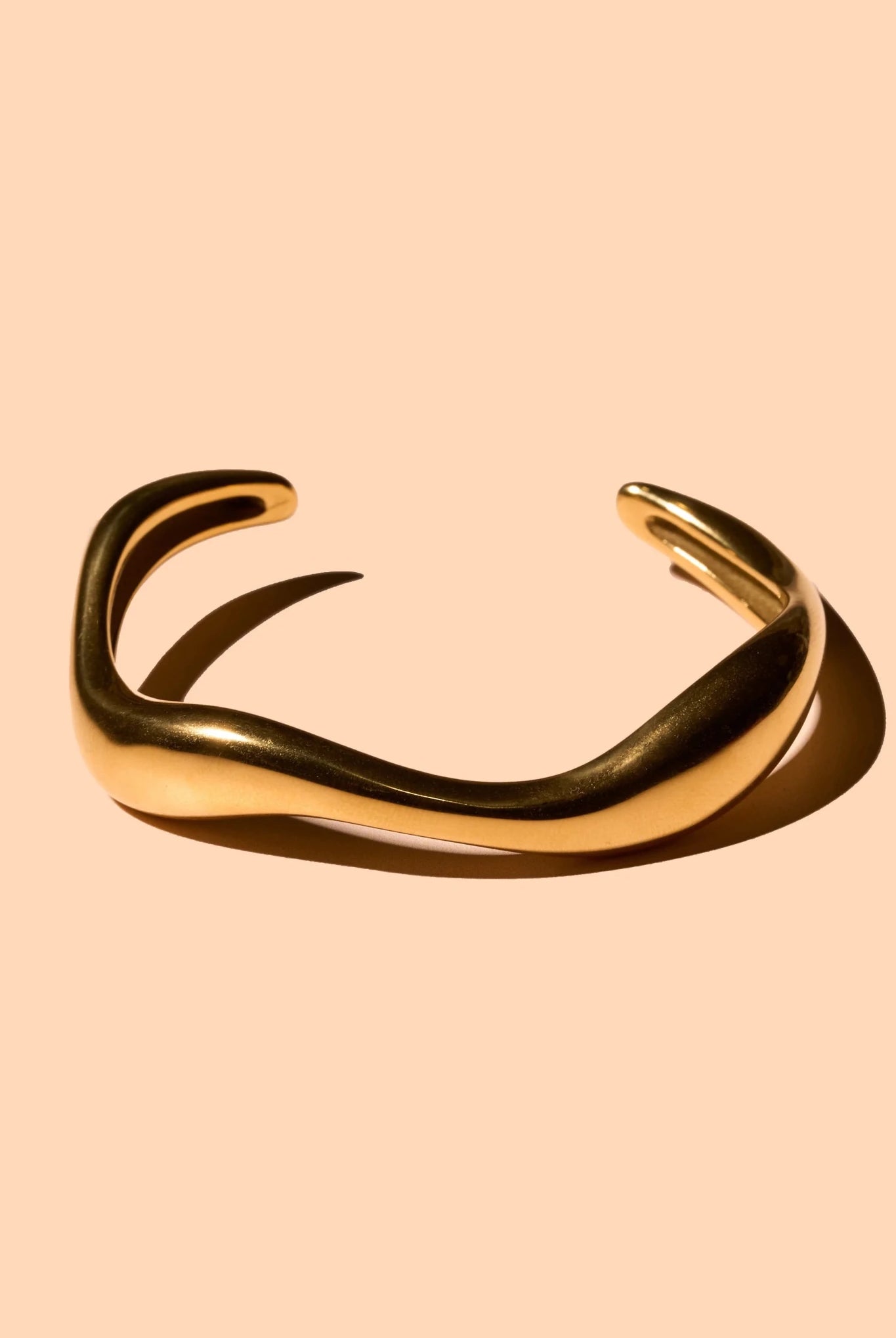 Rose & Lee Co Tides Cuff, 18k Gold Plated Bracelets
