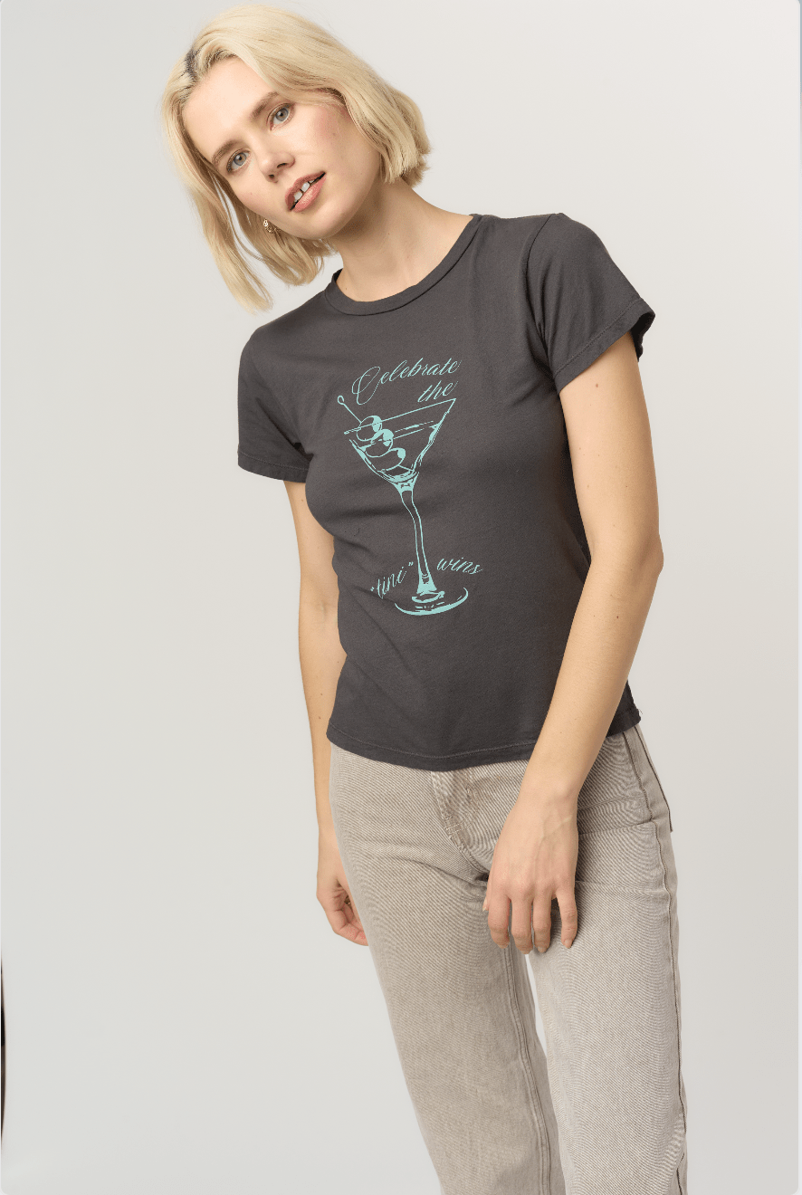 Rose & Lee Co Tini Wins Tee, Vintage Black by Project Social T short sleeve