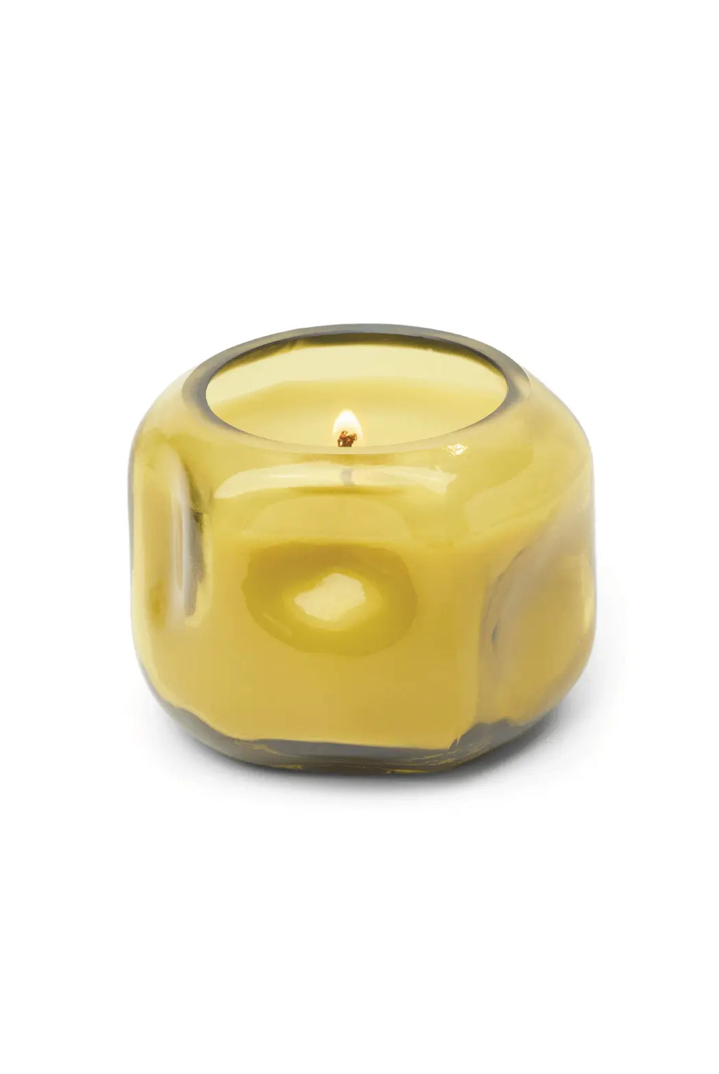 Rose & Lee Co Basalt Yellow 5 oz Glass Candle, Tobacco Patchouli Candles