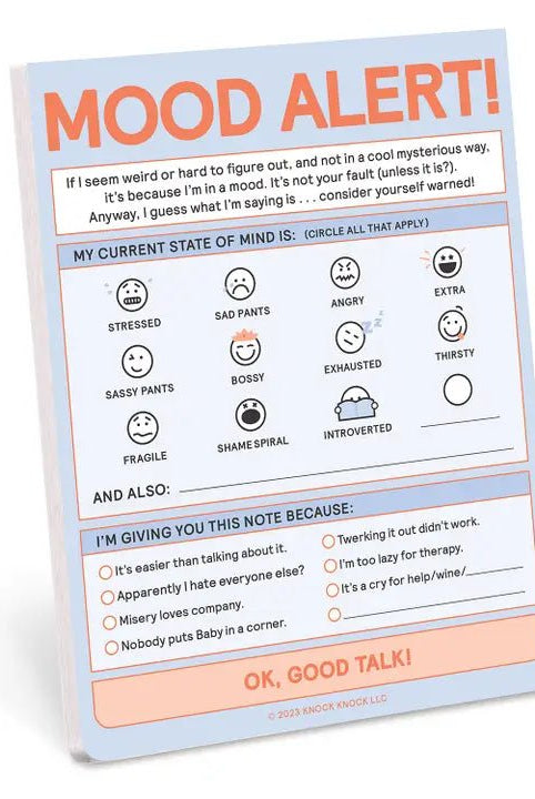 Rose & Lee Co Today's Mood Note Pad Stationery
