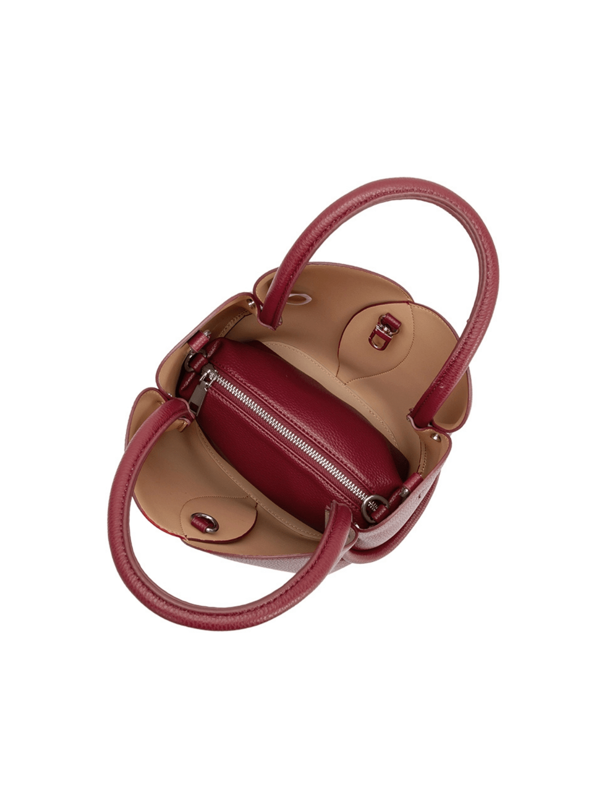 Rose & Lee Co Tulip Top Handle Bag, Burgundy Bags