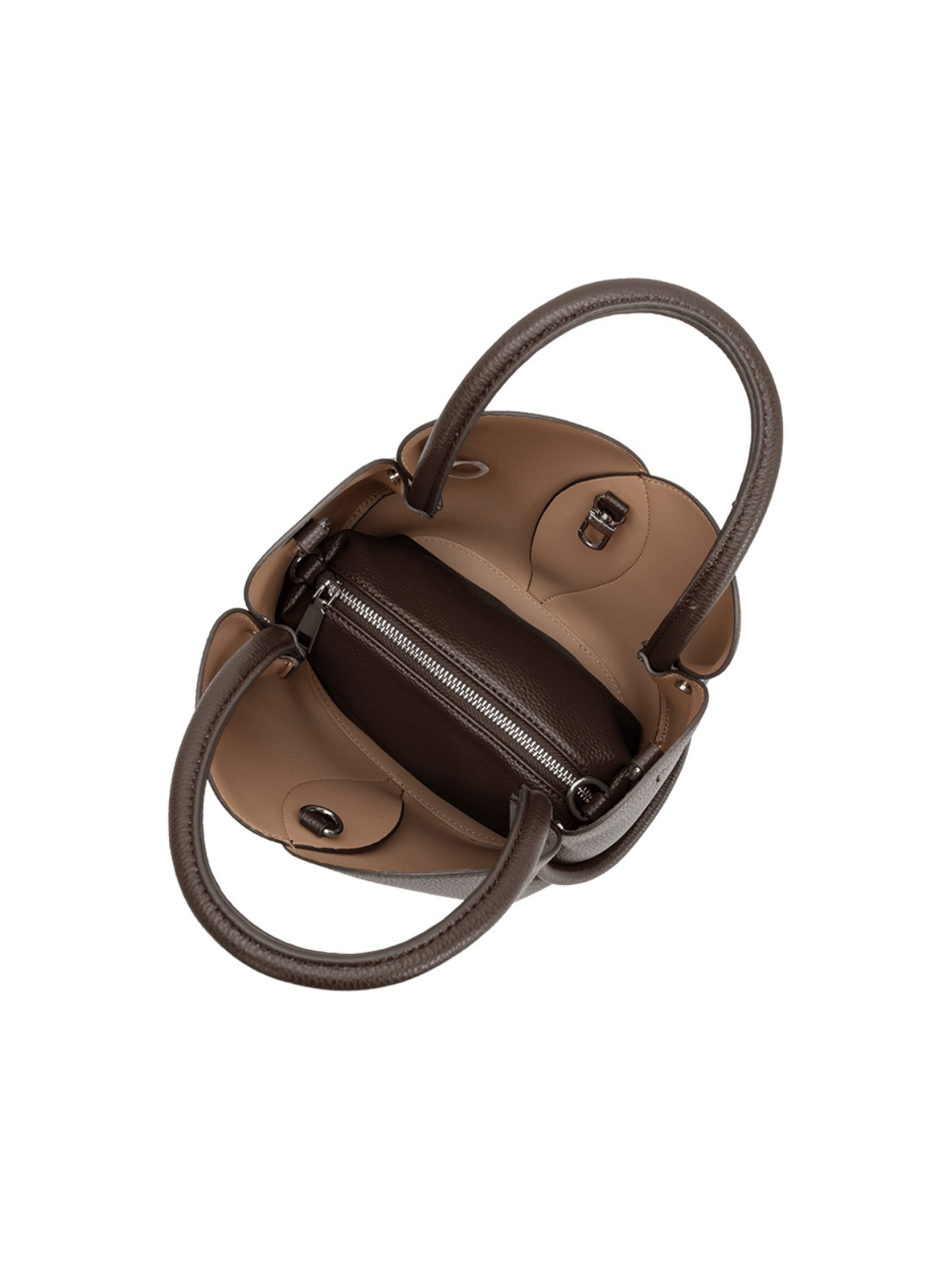 Rose & Lee Co Tulip Top Handle Bag, Chocolate Bags