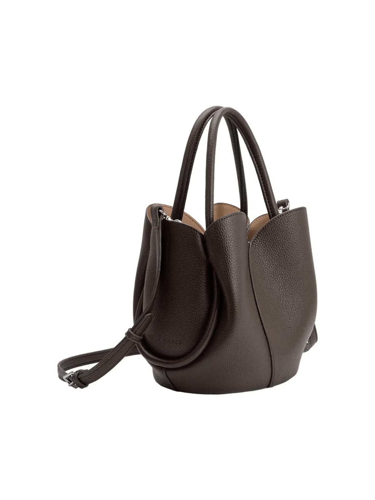Rose & Lee Co Tulip Top Handle Bag, Chocolate Bags
