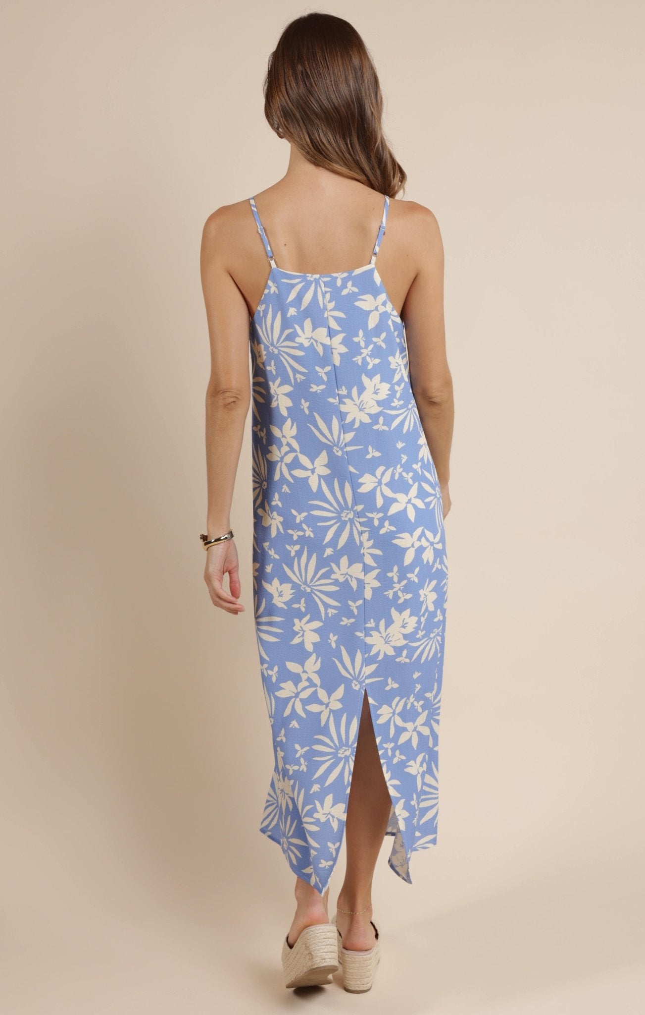 Rose & Lee Co Flower Trail Dress, Sky/Cream unknown