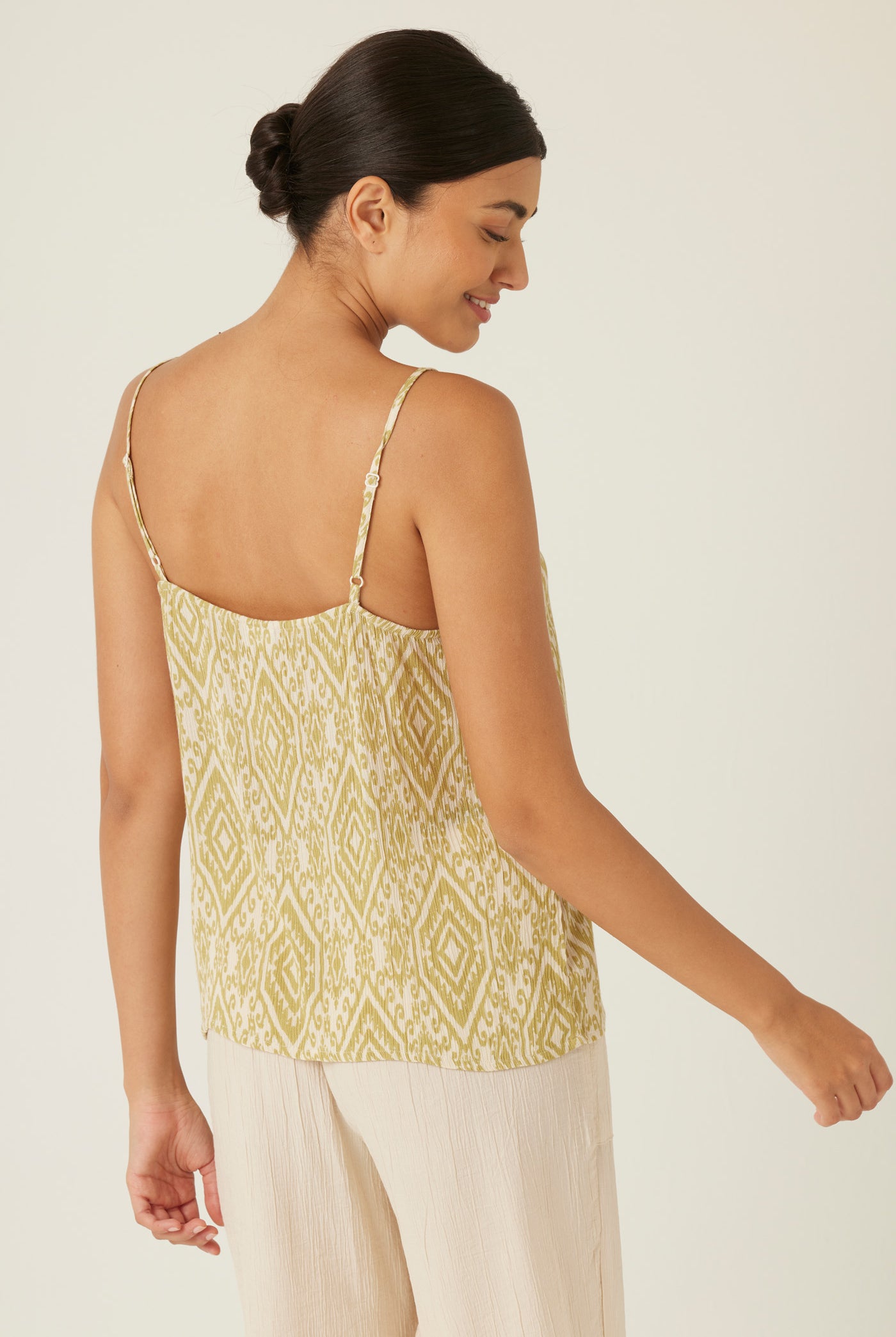Green Printed Tank Top Apex Ethical Boutique