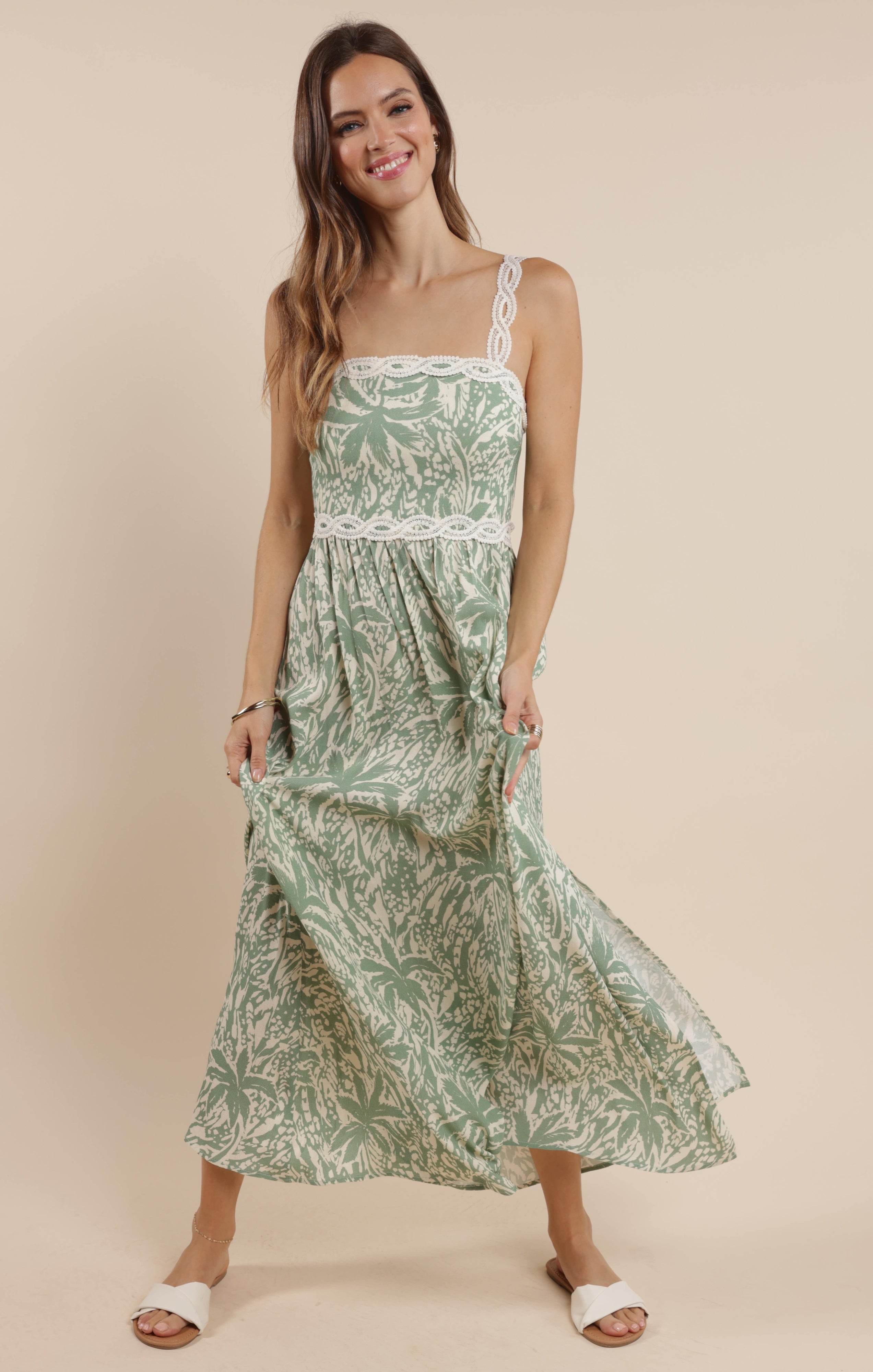 Kalani Palm Whispers Dress Women Owned Boutique Durham NC