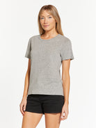 Heather Grey Short Sleeve Top Apex Ethical Boutique