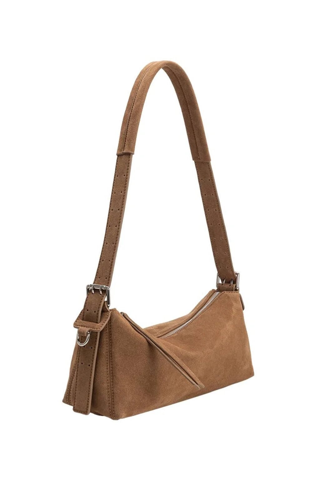 Rose & Lee Co Valeria Suede Shoulder Bag, Camel Bags