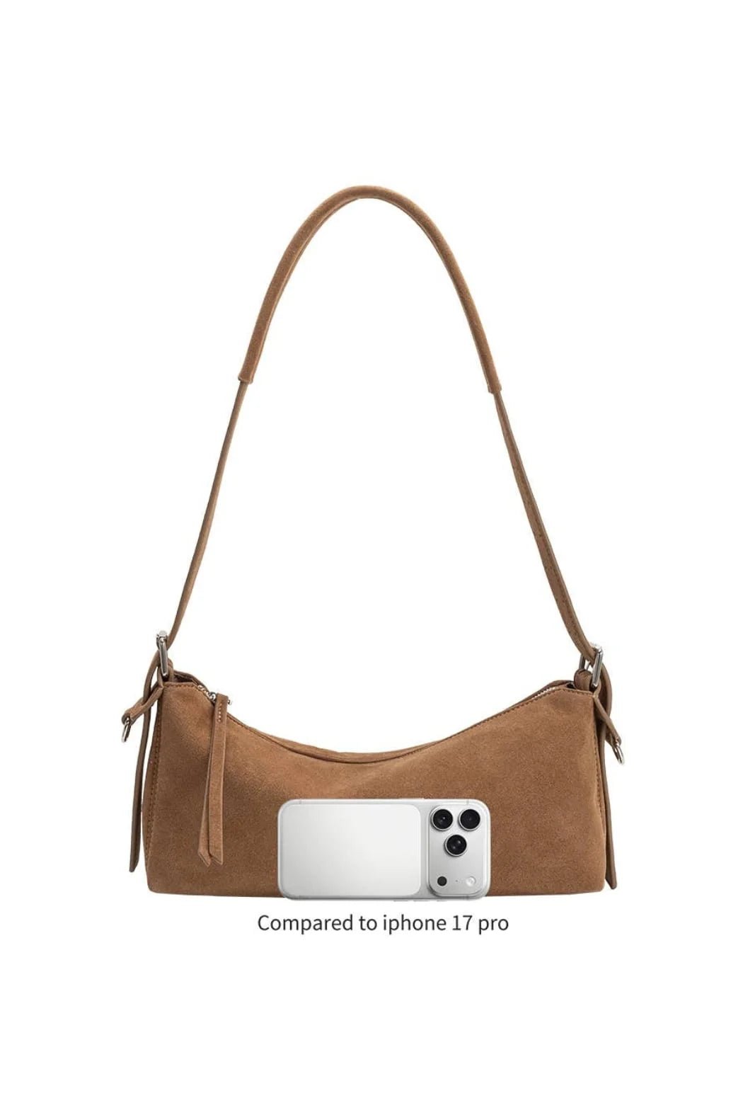 Rose & Lee Co Valeria Suede Shoulder Bag, Camel Bags