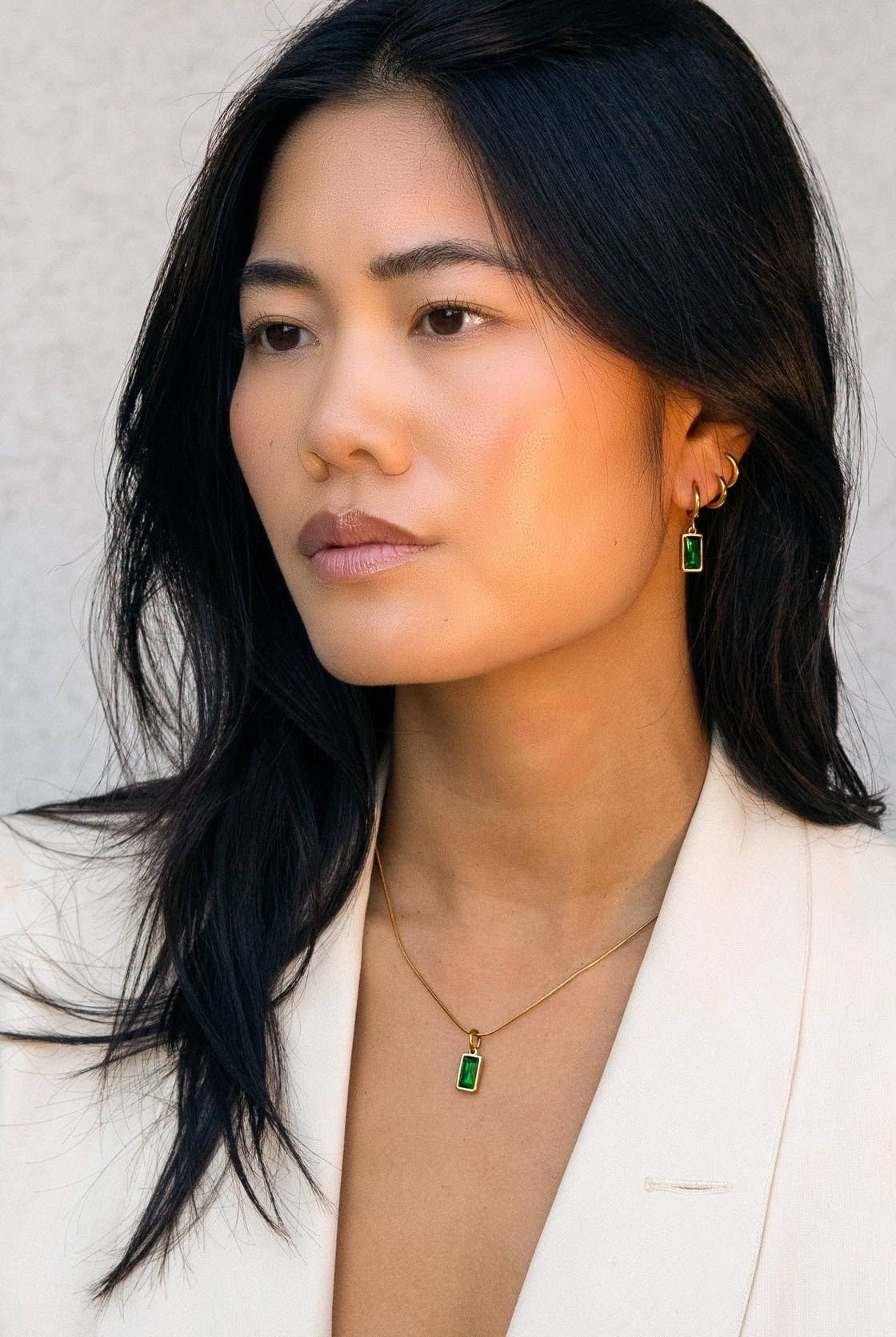 Rose & Lee Co Vanessa Necklace, Emerald Necklaces