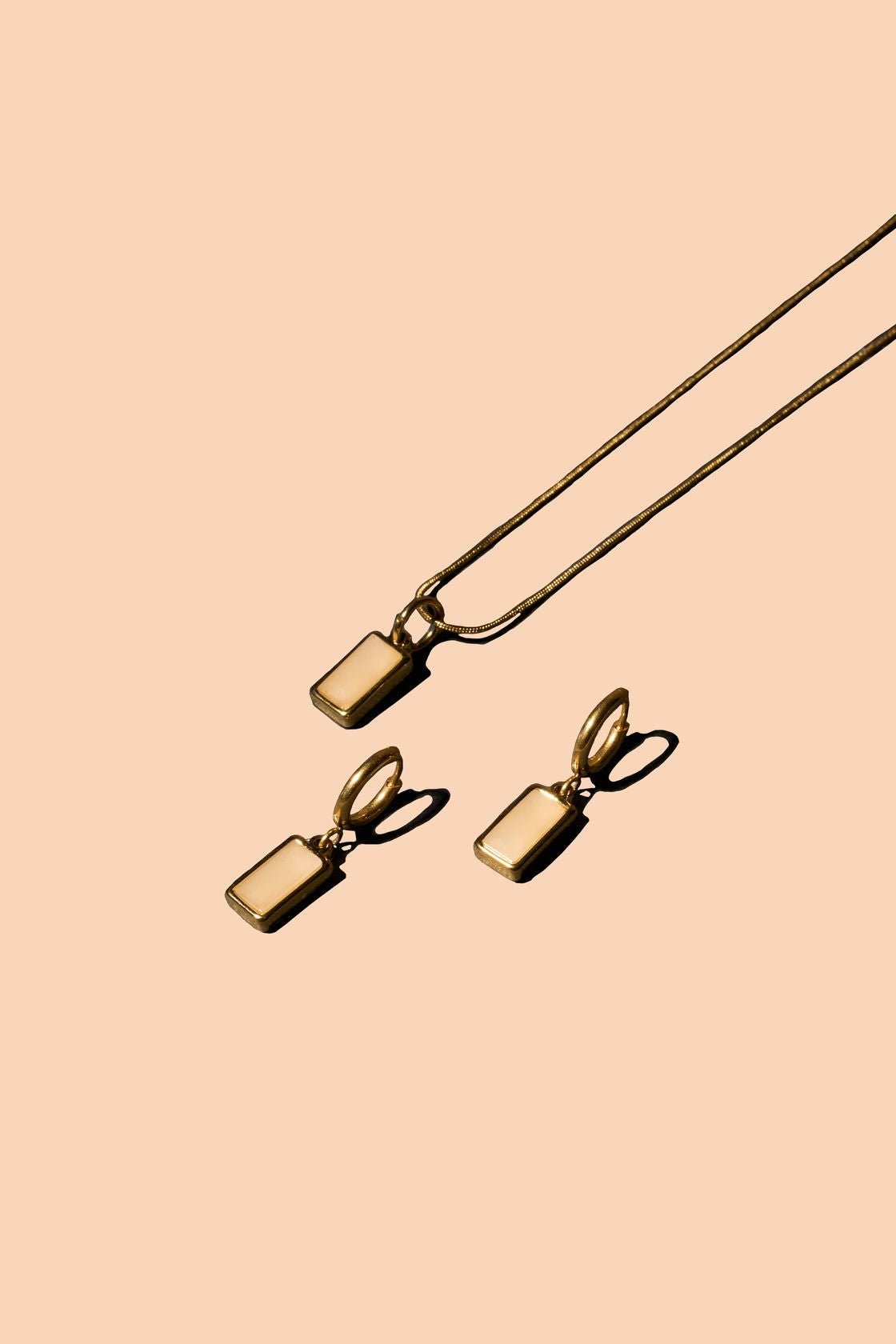 Rose & Lee Co Vanessa Necklace, Moonstone Necklaces