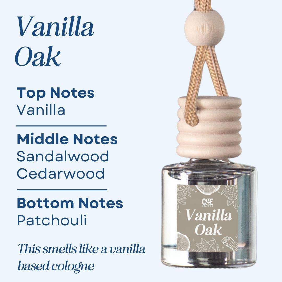 Rose & Lee Co Car Diffuser, Vanilla Oak Candles