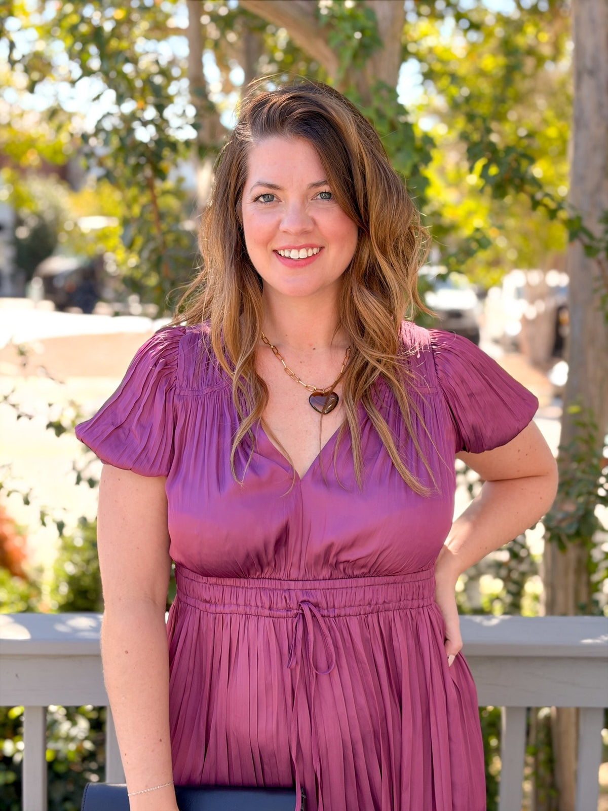 Rose & Lee Co Vera Dress, Berry Event Dress
