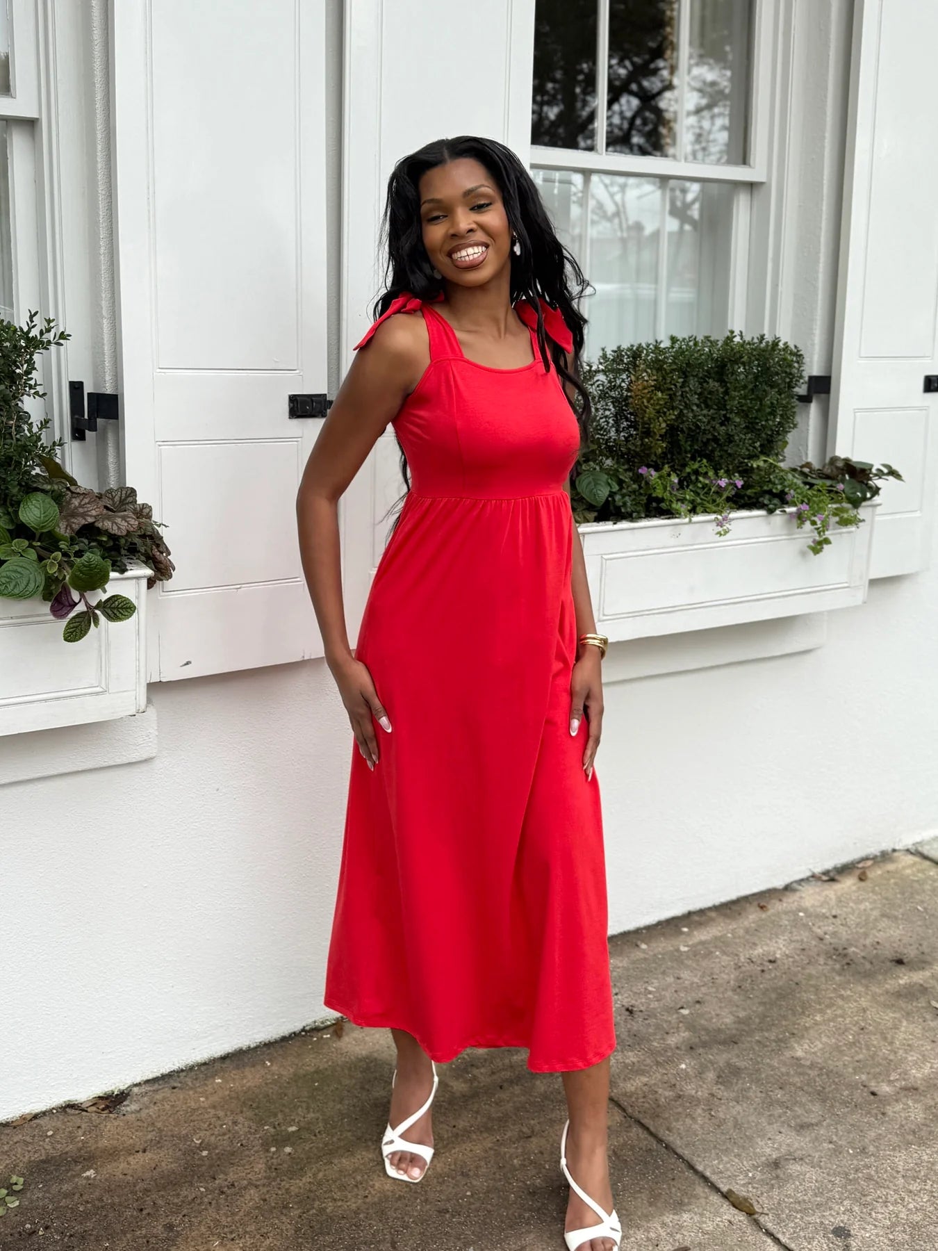 Rose & Lee Co Verona Dress, Bright Ruby Event Dress