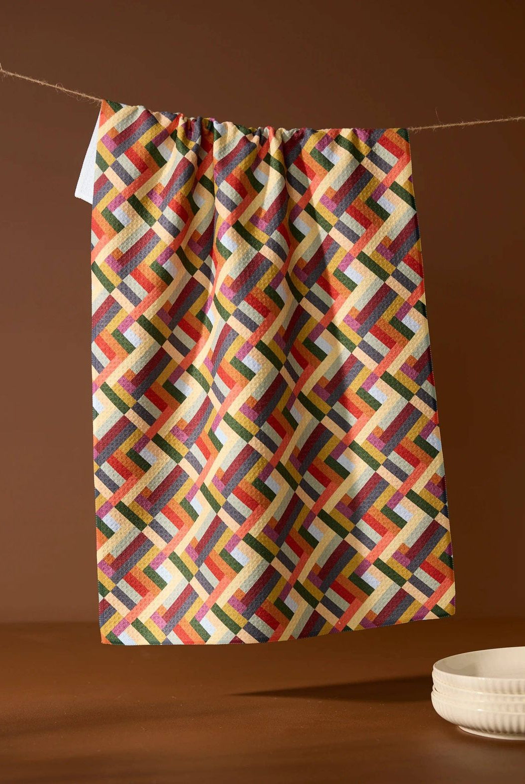 Vivid Cascade Printed Kitchen Tea Towel