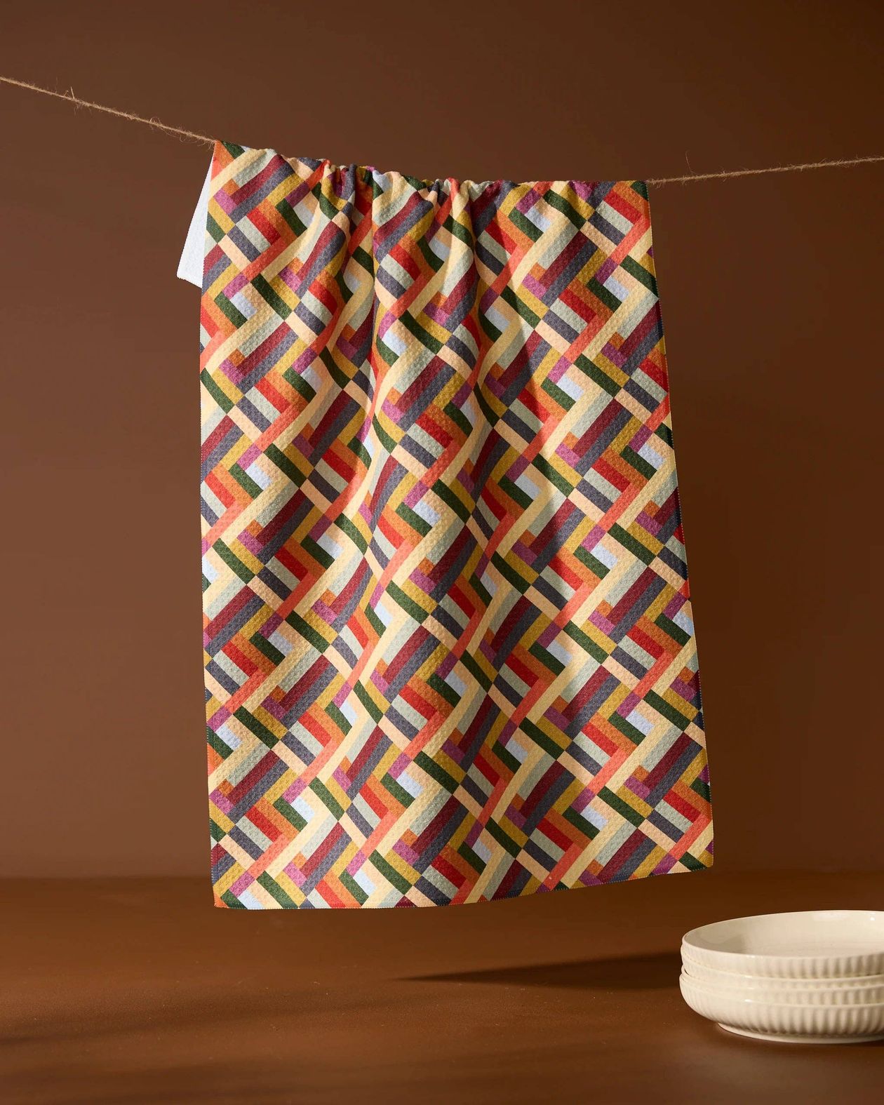 Vivid Cascade Printed Kitchen Tea Towel