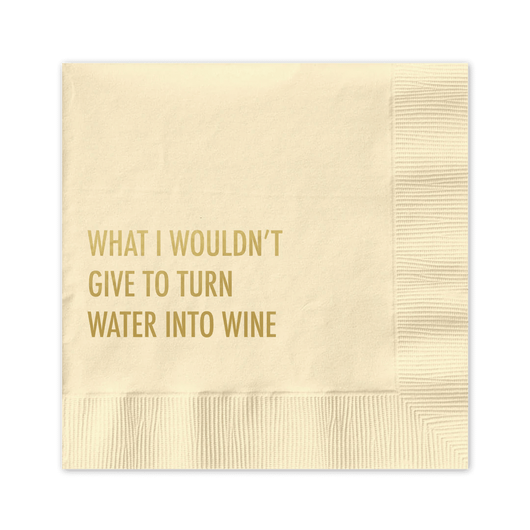 Rose & Lee Co Cocktail Napkin, Water Into Wine Drinkware