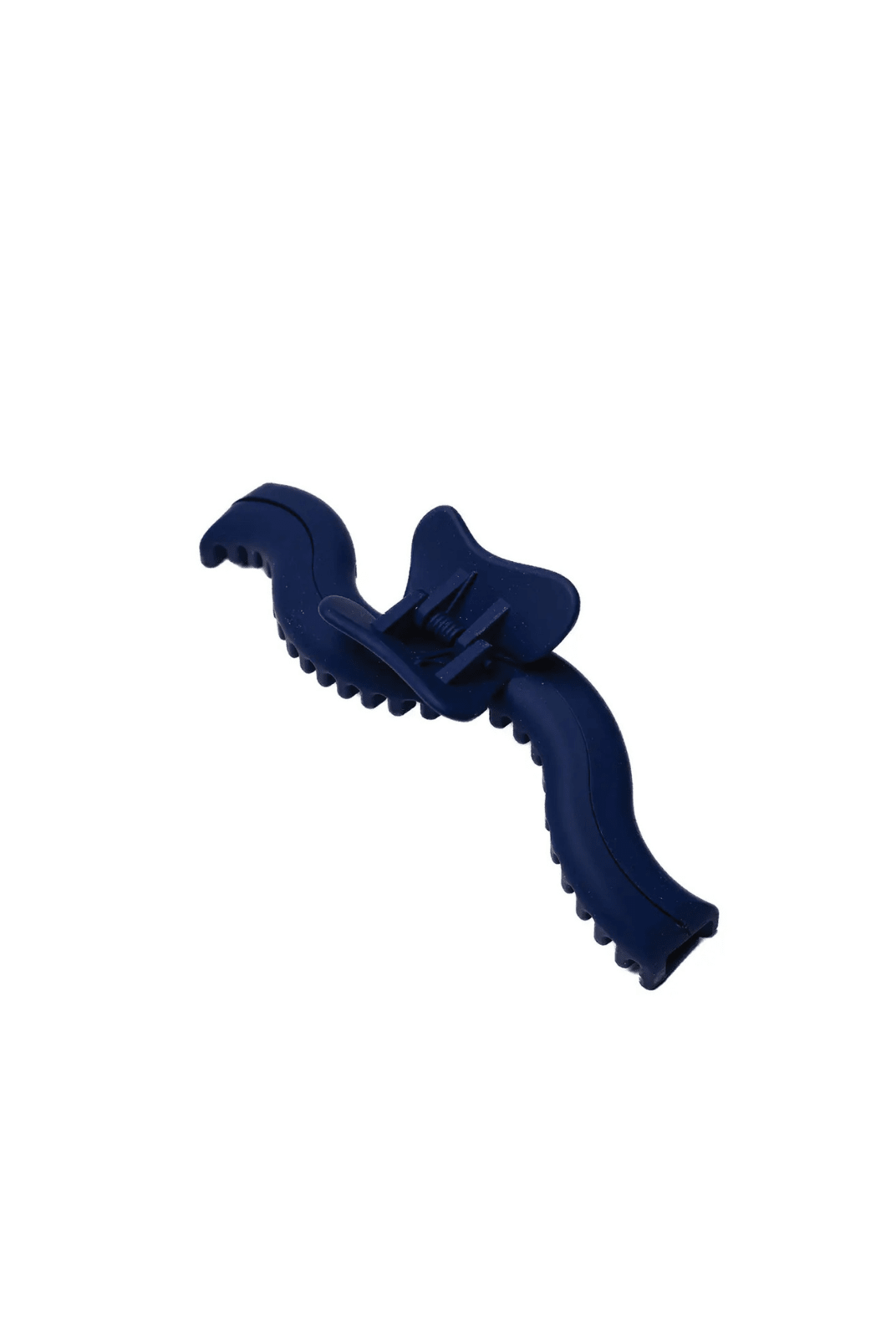 Rose & Lee Co Large Wavy Hold Everything Claw Clip, Navy Blue Hair