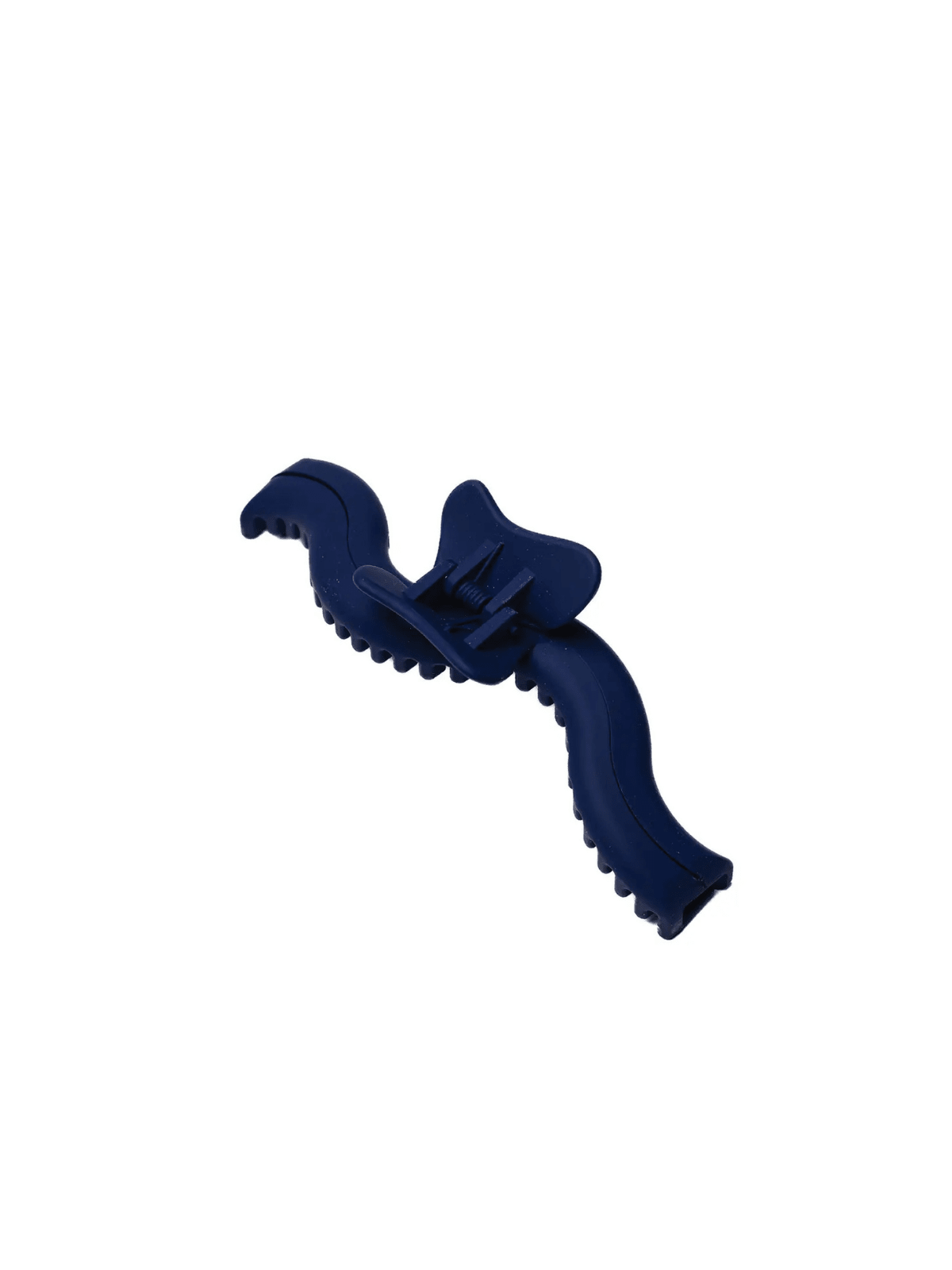 Rose & Lee Co Large Wavy Hold Everything Claw Clip, Navy Blue Hair