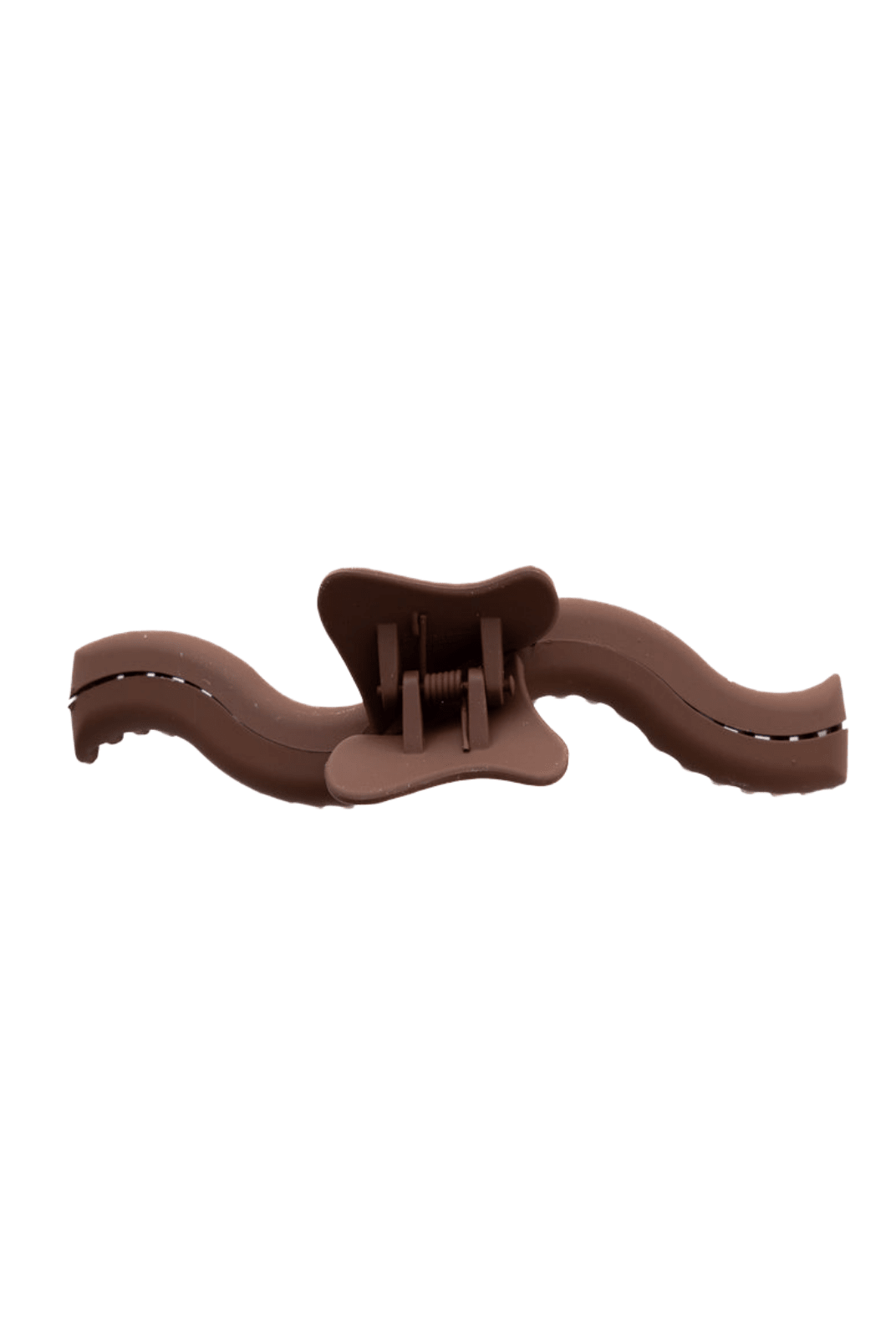 Rose & Lee Co Large Wavy Hold Everything Claw Clip, Dark Brown Hair