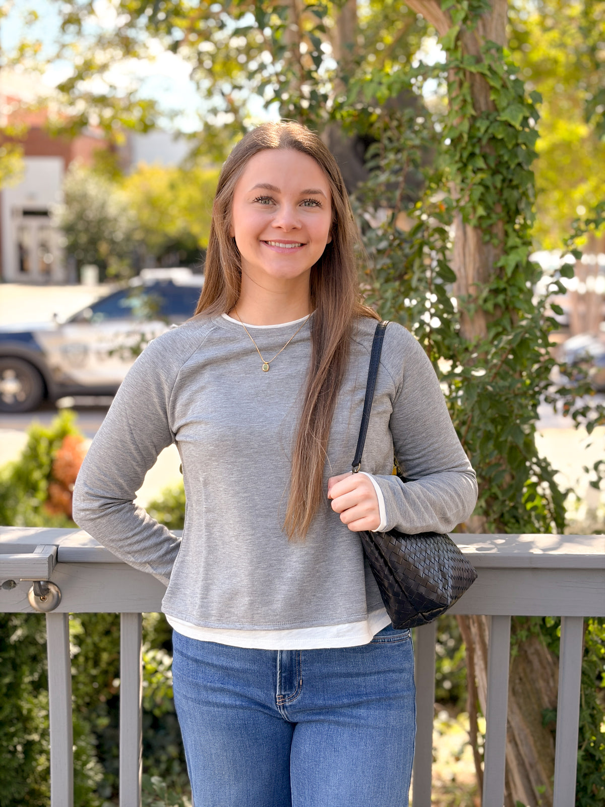 Rose & Lee Co West Coast Top, Heather Grey by Project Social T Long Sleeve