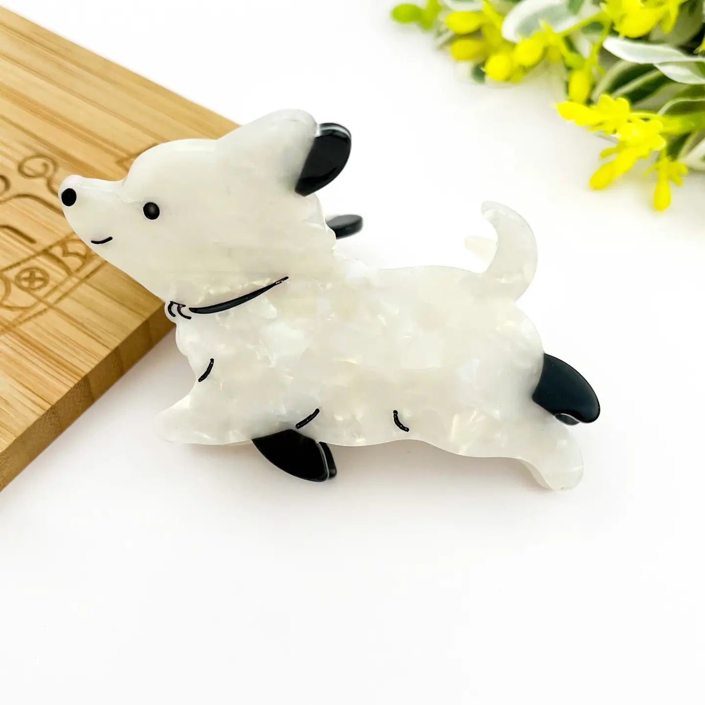 White Terrier Dog Claw Clip