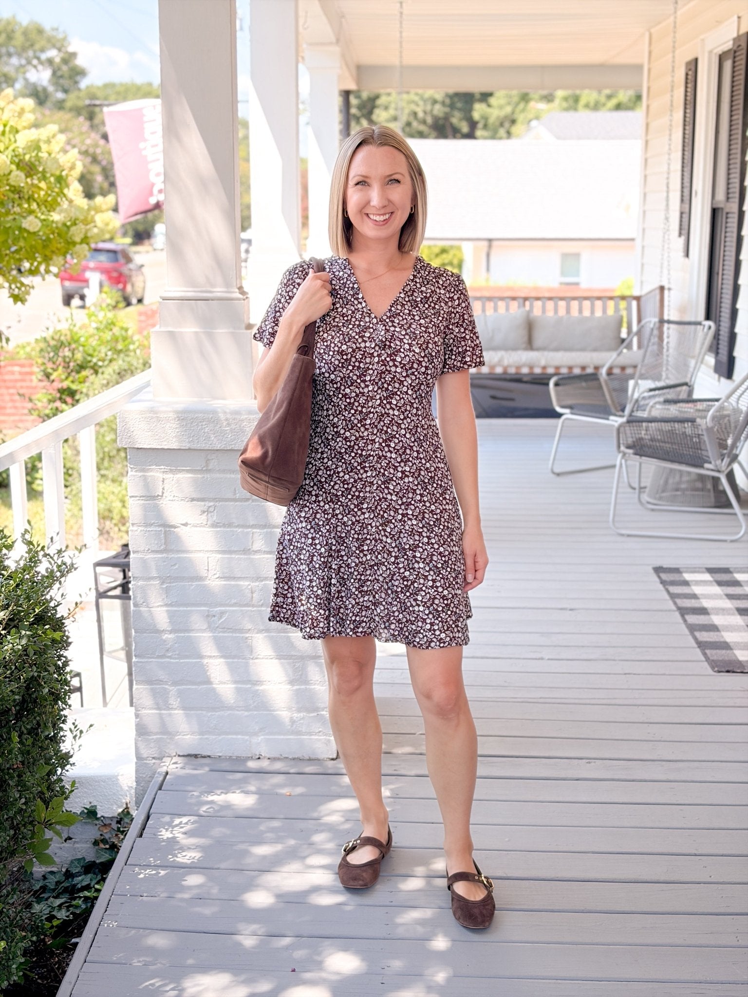 Rose & Lee Co Winnie Dress, Blackberry Vines Work Dress
