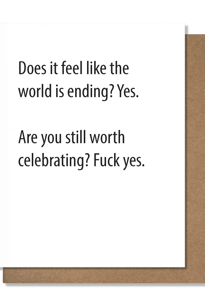 Rose & Lee Co World Ending Birthday Card Stationery