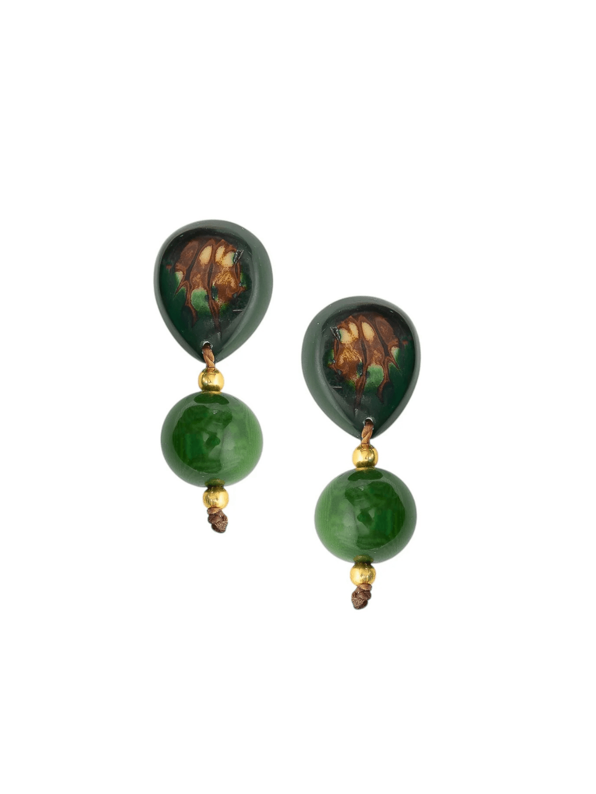 Rose & Lee Co Zaniah Earrings, Forest Green Earrings