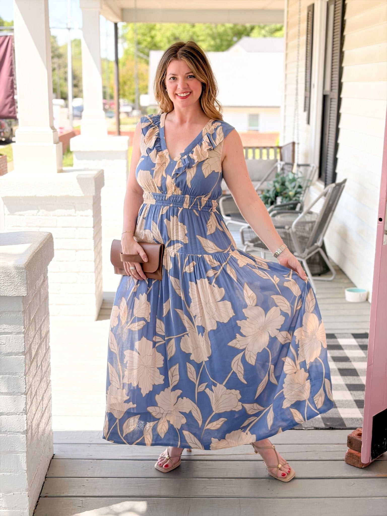 Rose & Lee Co Malene Bloom Dress, Lake Blue by Z Supply Event Dress