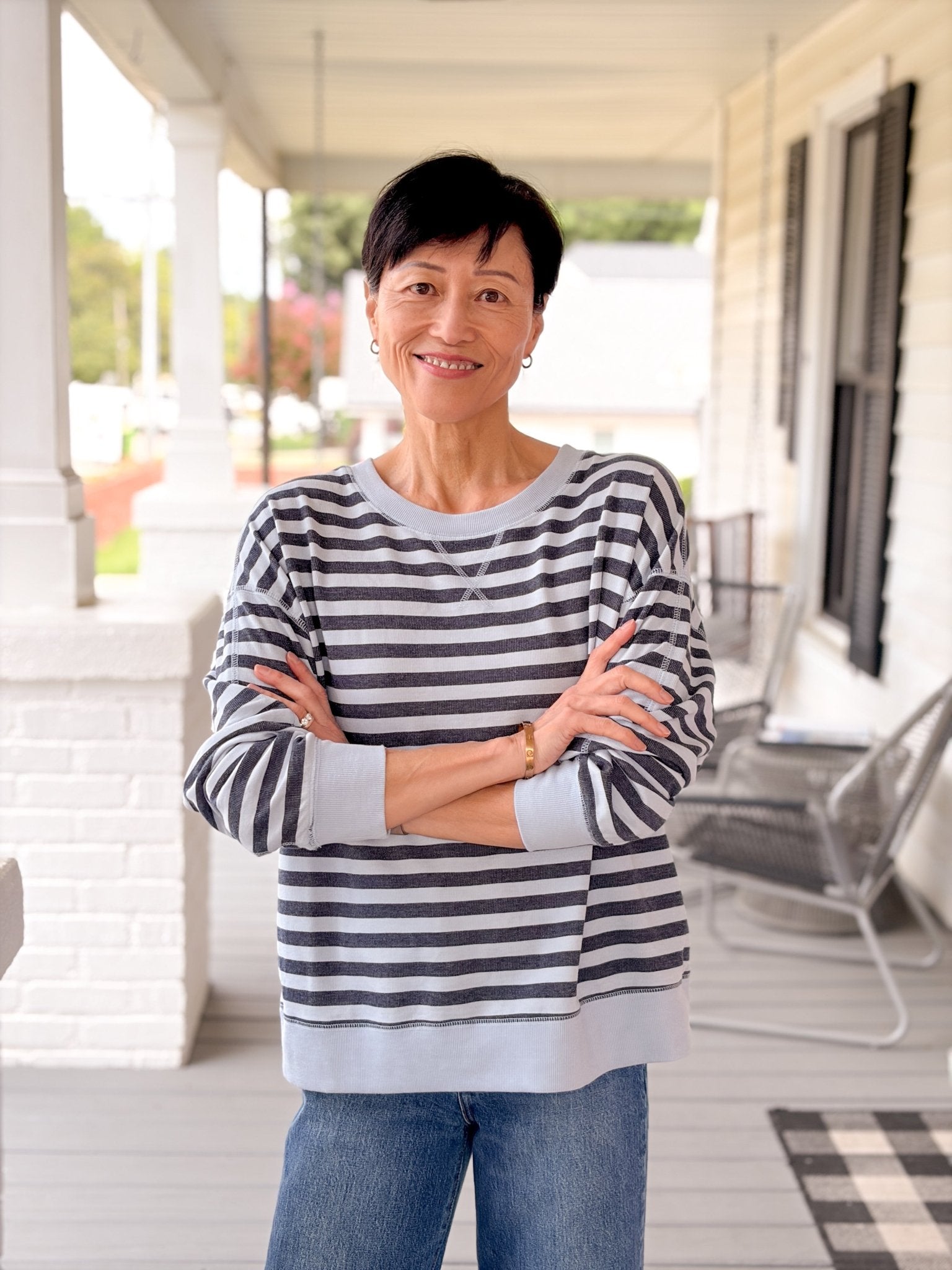 Rose & Lee Co Everyday Striped Crewneck, Eclipse by Z Supply Sweatshirt & Hoodies