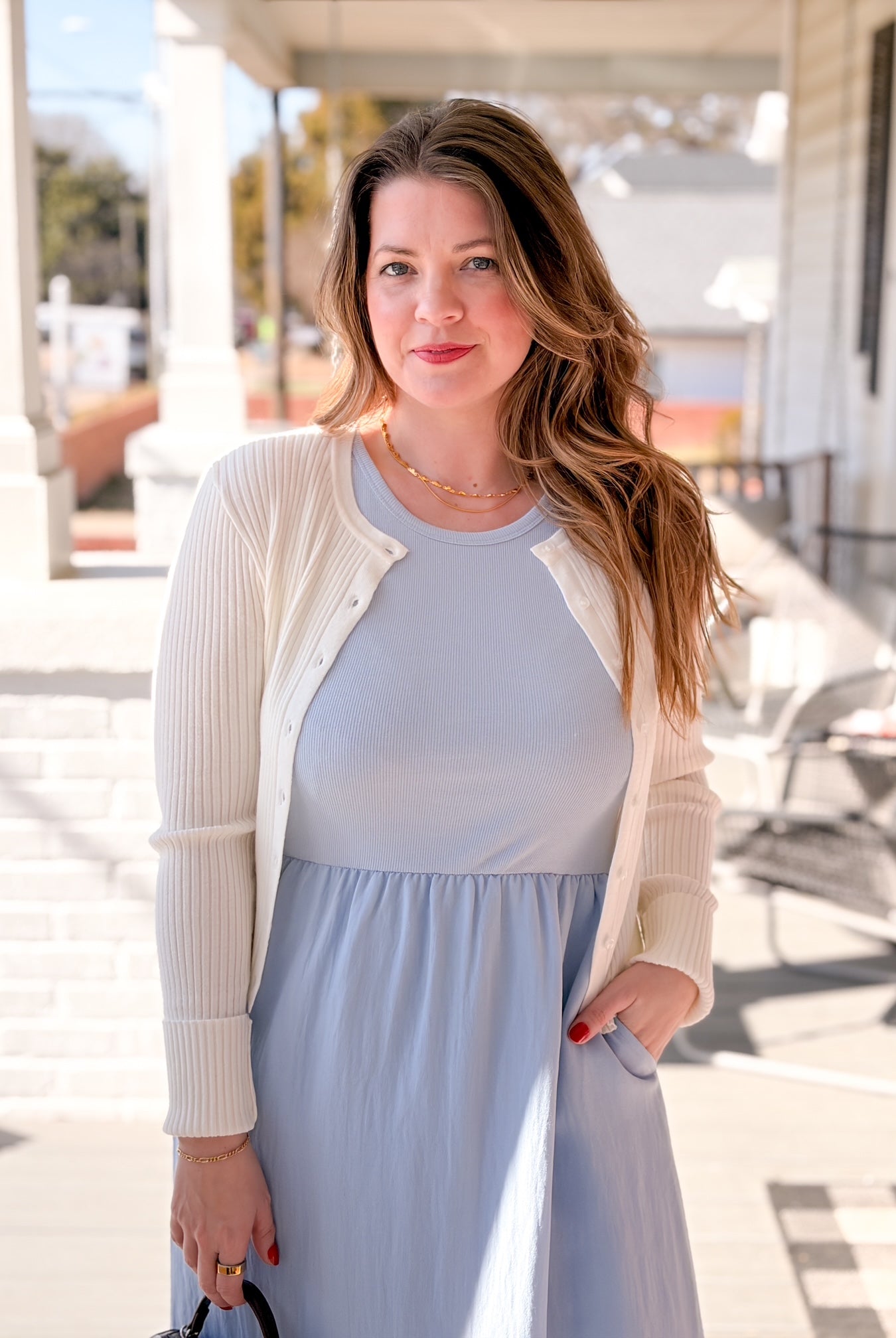 Cream Long Sleeve Button Front Cardigan