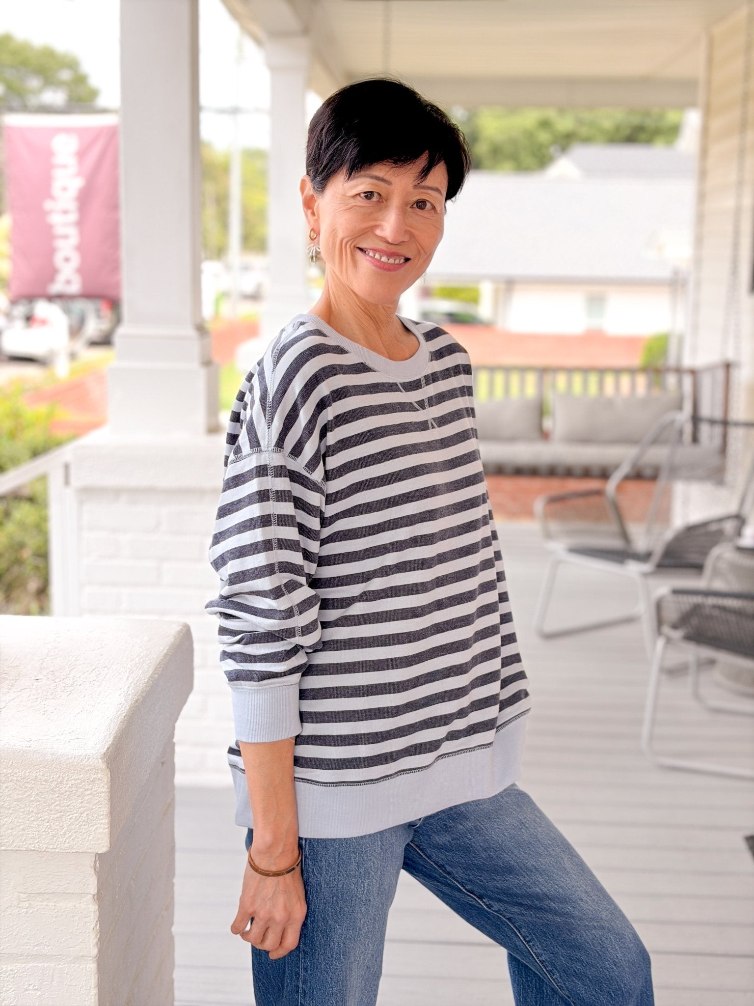 Rose & Lee Co Everyday Striped Crewneck, Eclipse by Z Supply Sweatshirt & Hoodies