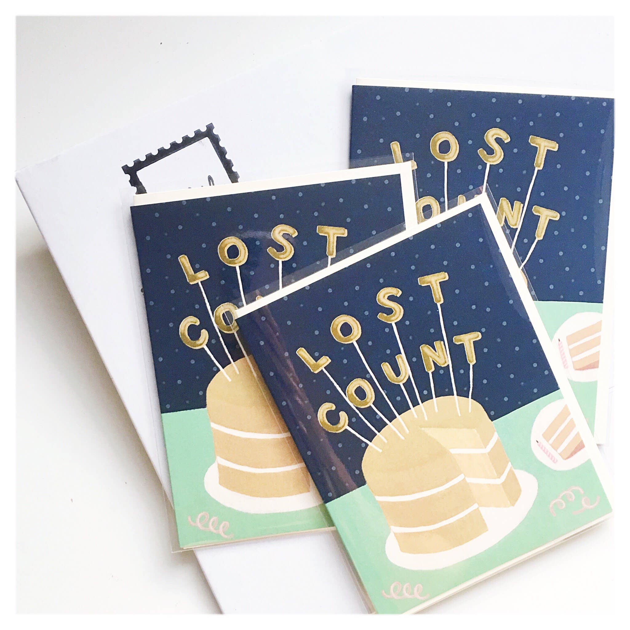 Rose & Lee Co Lost Count Birthday Card Stationery
