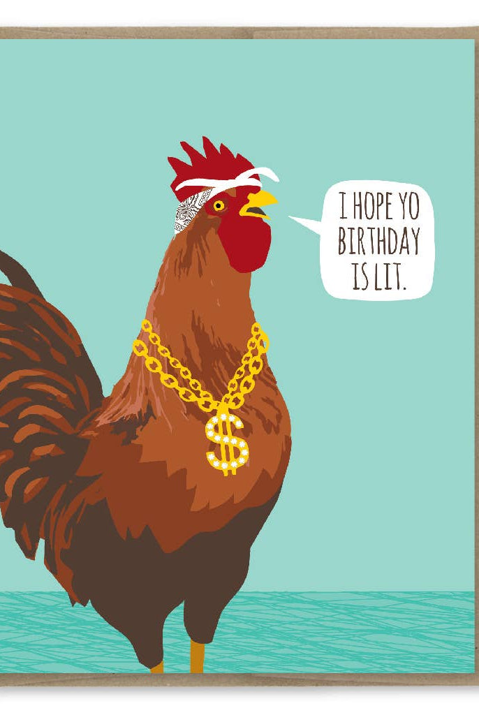 Rose & Lee Co Lit Rooster Birthday Card Home & Gifts