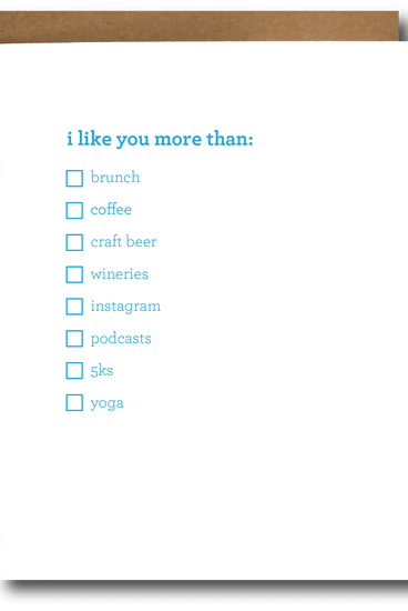 Rose & Lee Co Millennial Like You List Card Stationery