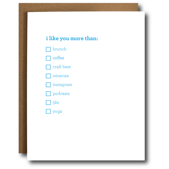 Rose & Lee Co Millennial Like You List Card Stationery