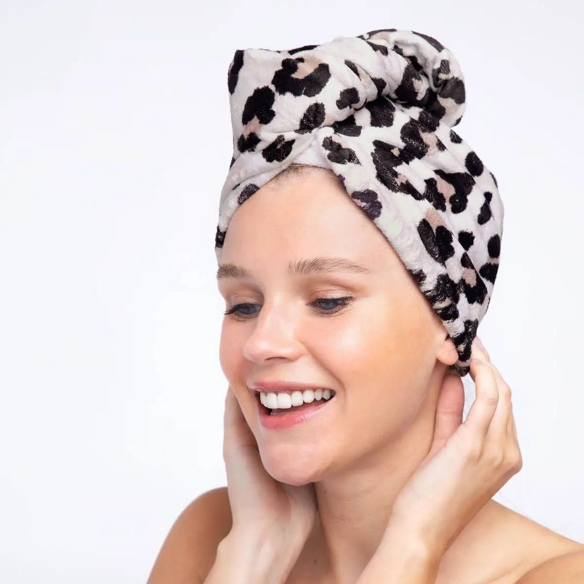 Rose & Lee Co Quick Dry Hair Towel, Leopard Hair