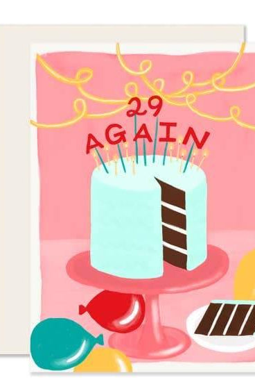 Rose & Lee Co 29 Again Birthday Card Stationery