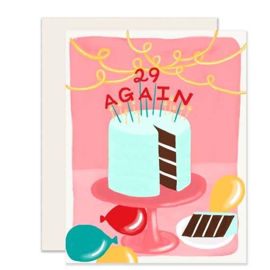 Rose & Lee Co 29 Again Birthday Card Stationery