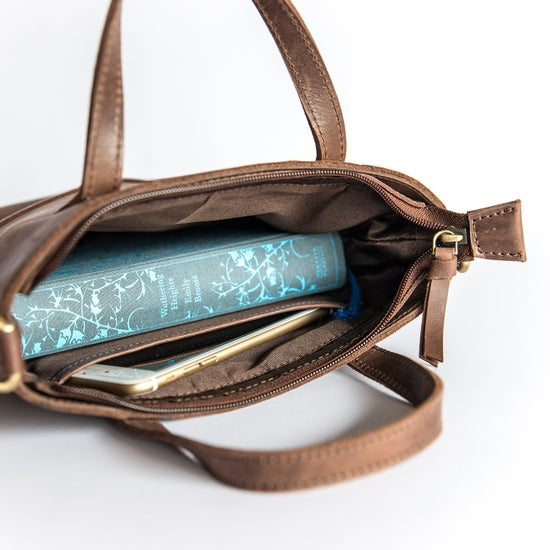 Elevate mini camel crossbody bag ethical Raleigh boutique