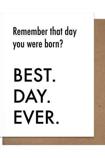 Rose & Lee Co Best Day Ever Born Greeting Card Stationery